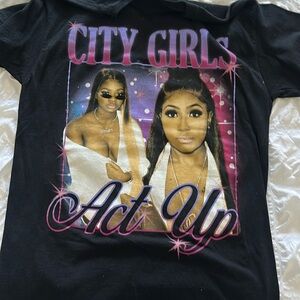 City Girls Black T. Plain back